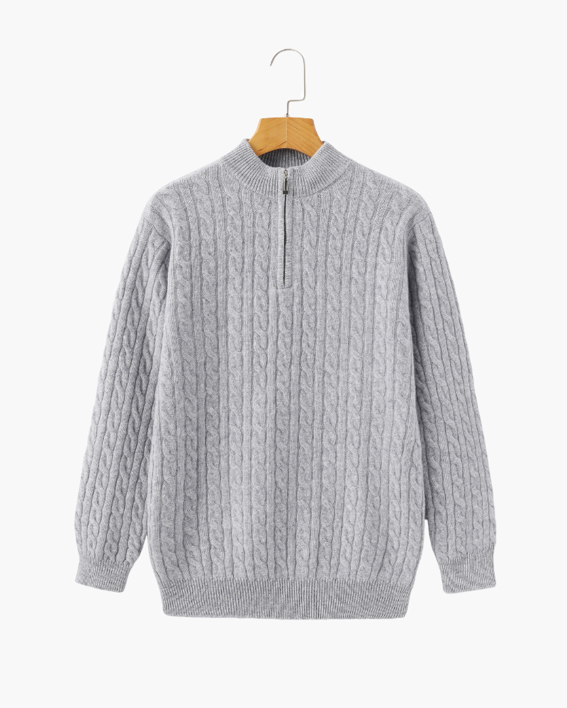 Cashmere Woven Half Zip