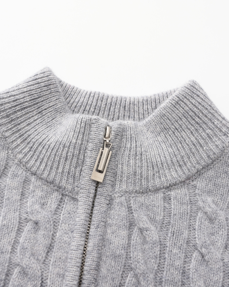 Cashmere Woven Half Zip