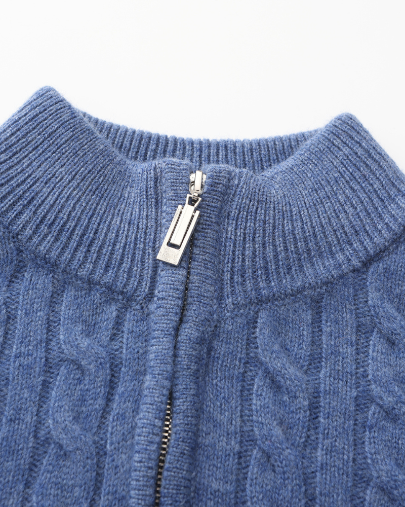 Cashmere Woven Half Zip