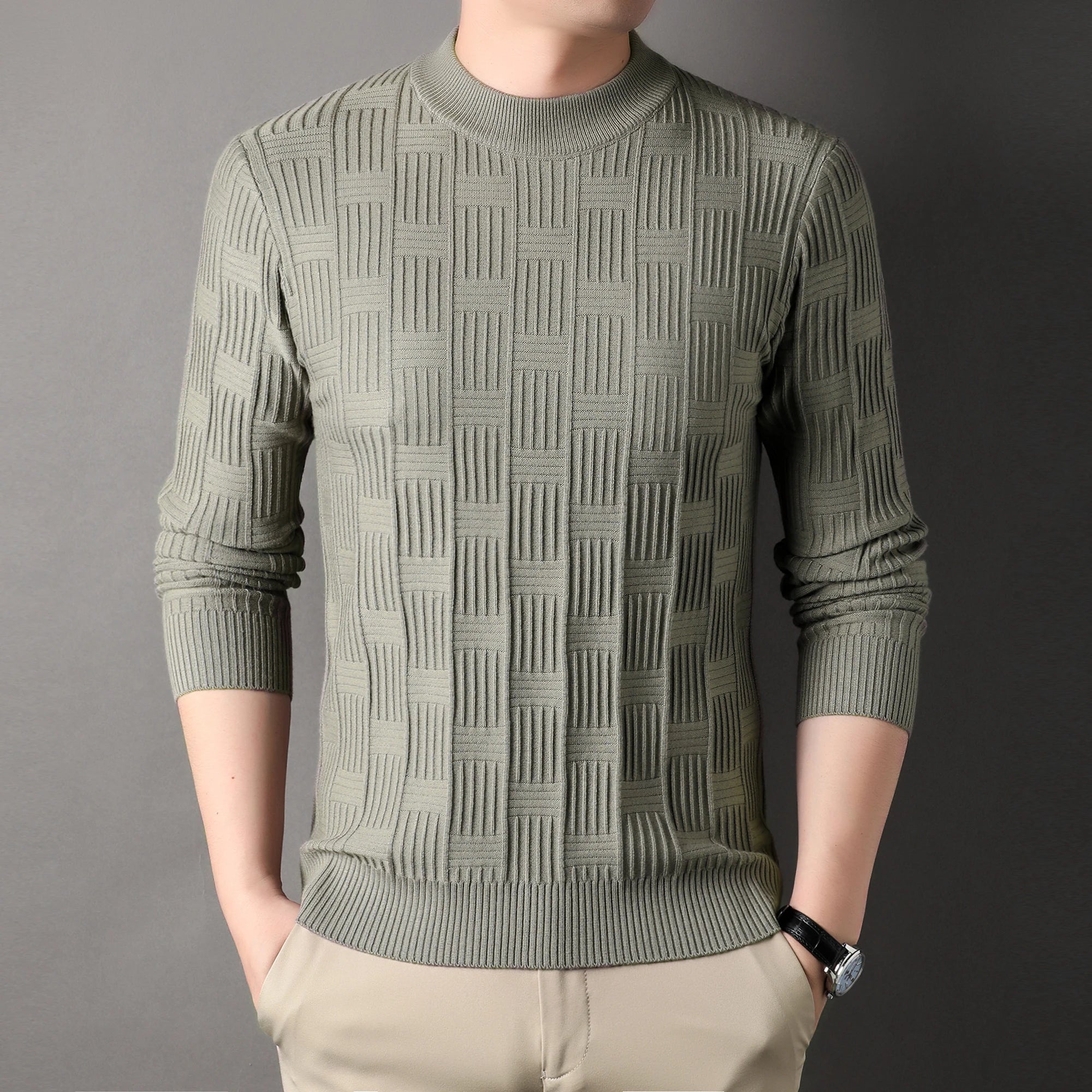 Knitted sweater men's