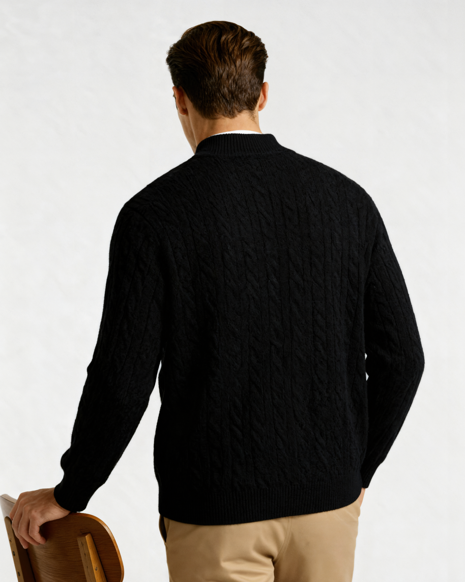 Cashmere Woven Half Zip