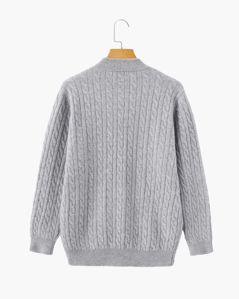 Cashmere Woven Half Zip