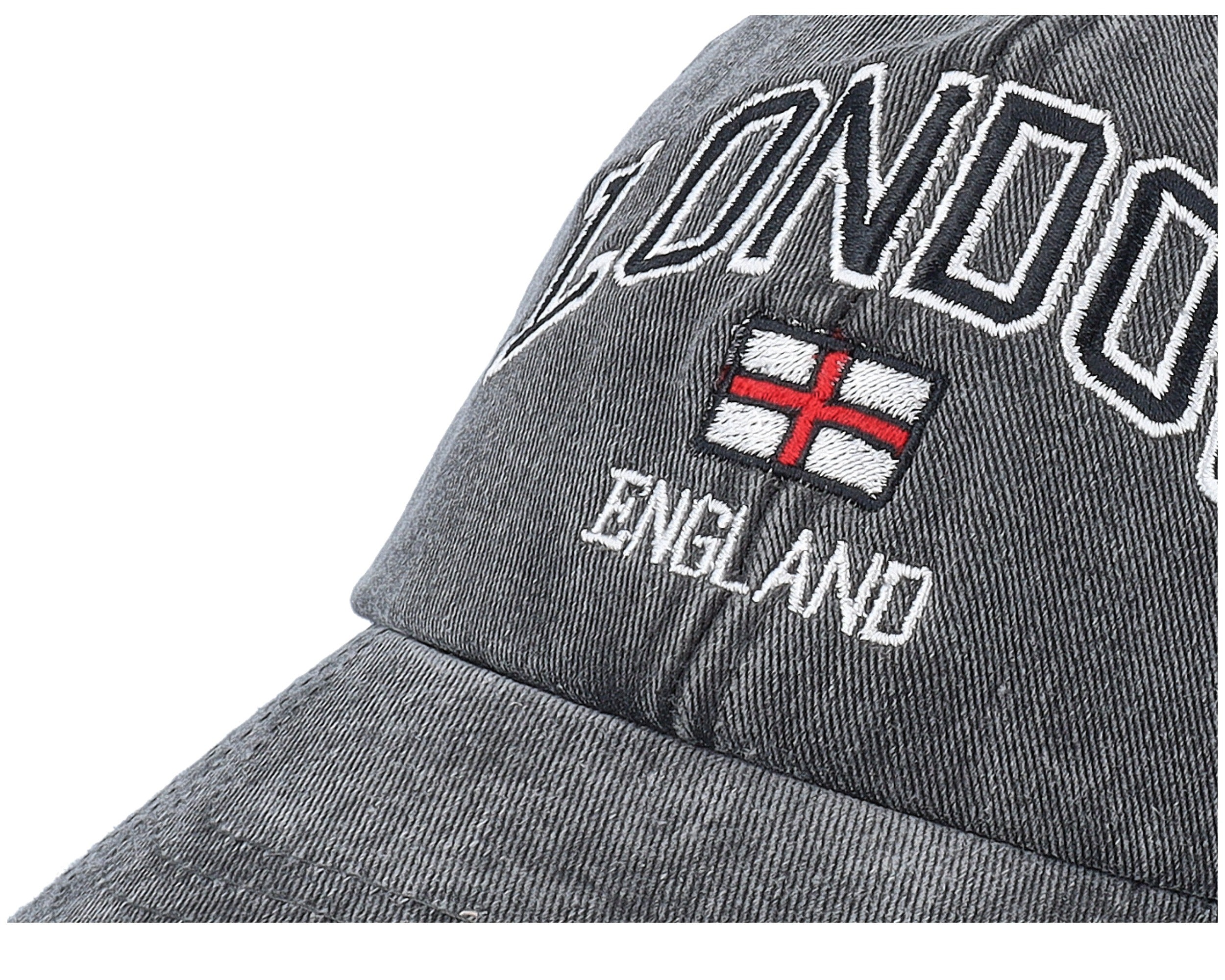 London England Washed Black Dad Cap